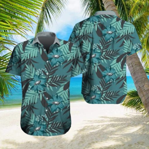 Philadelphia Eagles Hawaiian Tracksuit Floral Outfits Button Shirt Beach Shorts