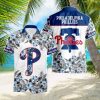 Philadelphia Phillies Tropical Floral Logo Hawaiian Shirt