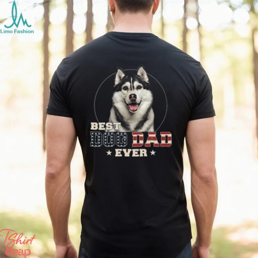 Photo Best Dog Cat Dad Ever Stars And Stripes Shirt