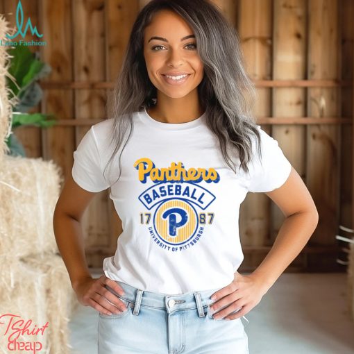 Pitt Panthers Ivory Baseball Logo T Shirt