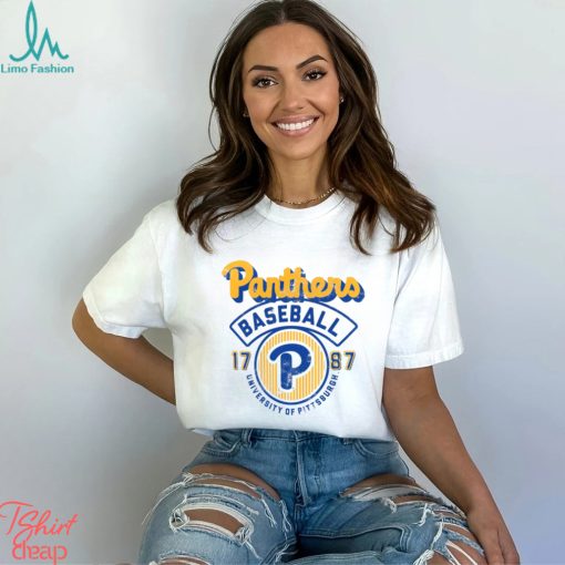 Pitt Panthers Ivory Baseball Logo T Shirt