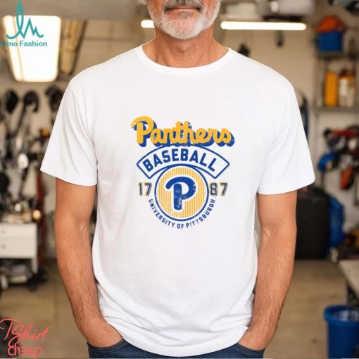Pitt Panthers Ivory Baseball Logo T Shirt