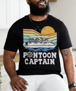 Pontoon Captain Vintage Pontoon Boat Boating Pontooning Shirt