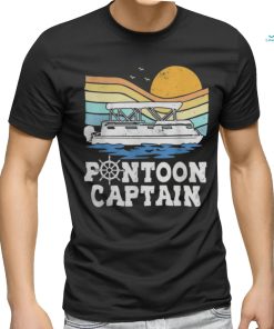 Pontoon Captain Vintage Pontoon Boat Boating Pontooning Shirt