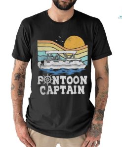 Pontoon Captain Vintage Pontoon Boat Boating Pontooning Shirt