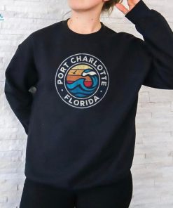 Port Charlotte Florida Fl Vintage Nautical Waves T Shirt