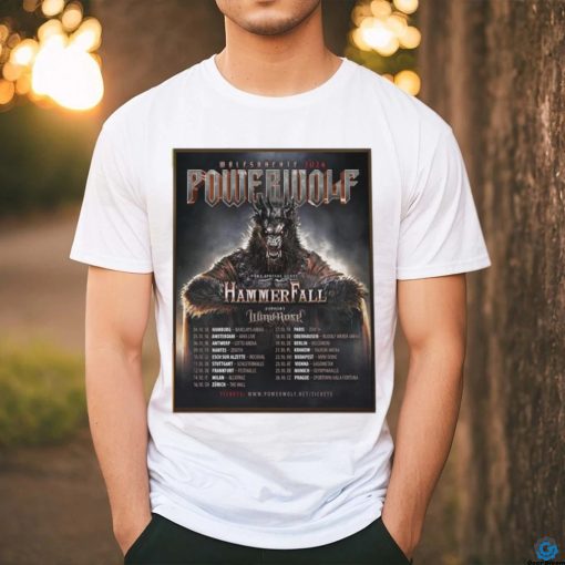 Powerwolf wolfsnachte 2024 with very special guest hammer fall home decor poster shirt