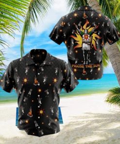 Praise The Sun Pattern Dark Souls Button Up Anime Hawaiian Shirt