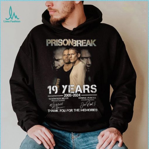 Prison Break 19 Years 2005 2024 Wentworth Miller Thank You For The Memories T Shirt