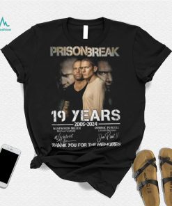 Prison Break 19 Years 2005 2024 Wentworth Miller Thank You For The Memories T Shirt