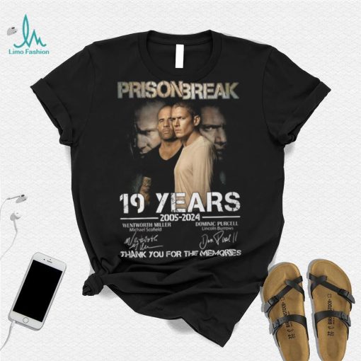 Prison Break 19 Years 2005 2024 Wentworth Miller Thank You For The Memories T Shirt
