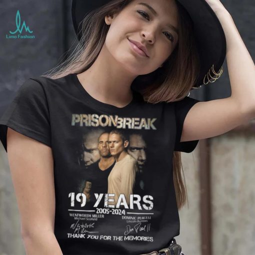 Prison Break 19 Years 2005 2024 Wentworth Miller Thank You For The Memories T Shirt