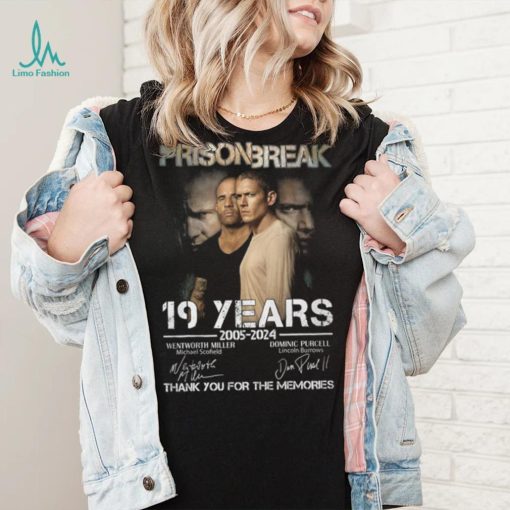 Prison Break 19 Years 2005 2024 Wentworth Miller Thank You For The Memories T Shirt
