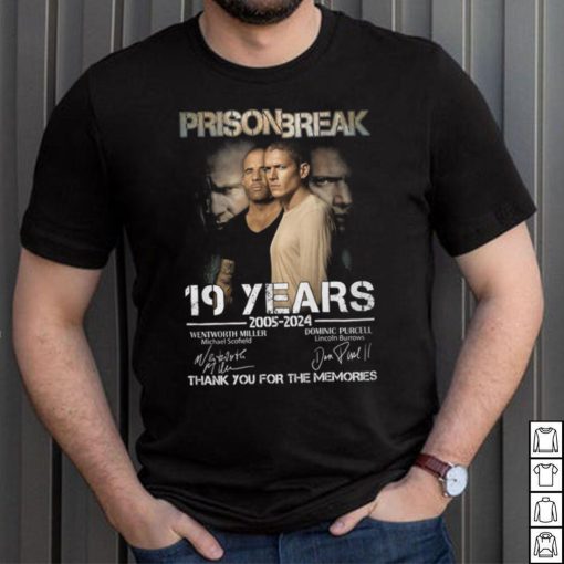 Prison Break 19 Years 2005 2024 Wentworth Miller Thank You For The Memories T Shirt