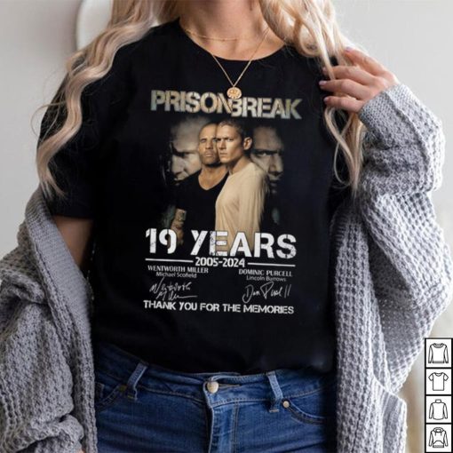 Prison Break 19 Years 2005 2024 Wentworth Miller Thank You For The Memories T Shirt