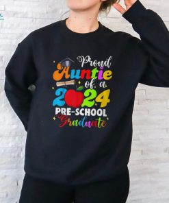 Proud Auntie Of A Class Of 2024 Pre School Graduate T Shirt