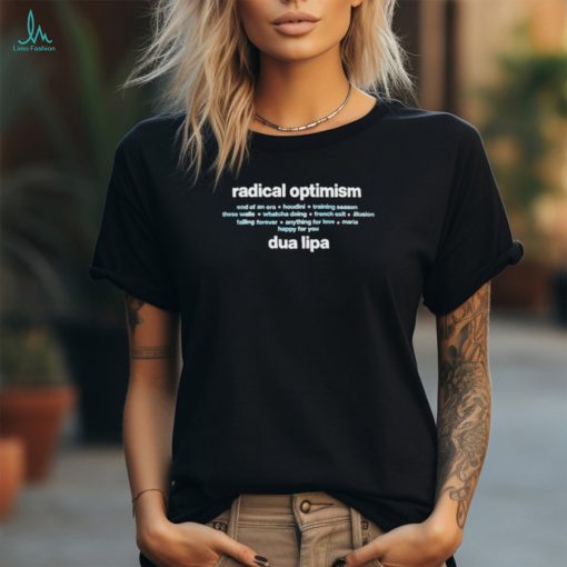 Radical Optimism Tracklist Dua Lipa Shirt