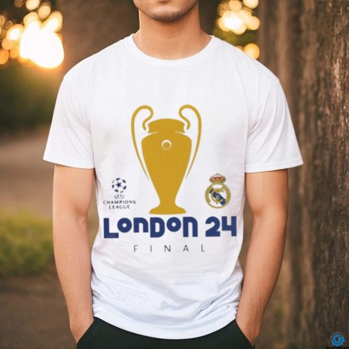 Real Madrid CF London 24 Final Champions League logo shirt