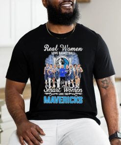 Real Women Love Basketball Smart Women Love The Dallas Mavericks 2024 Western Conference Finals Signatures Shirt