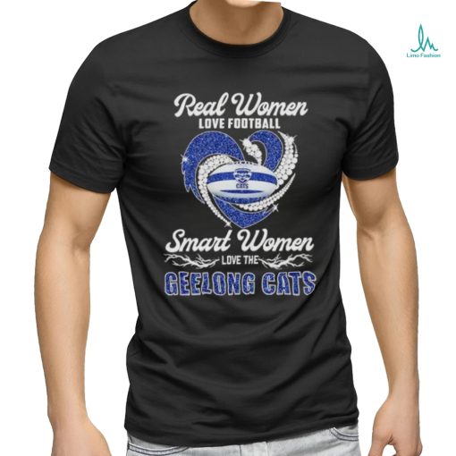 Real Women Love Football Smart Women Love The Geelong Cats Diamonds 2024 Shirt