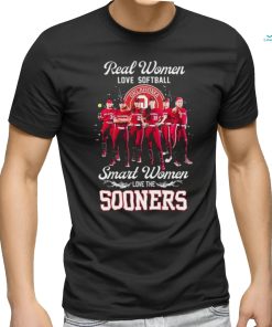 Real Women Love Softball Smart Women Love The Oklahoma Sooners Shirt