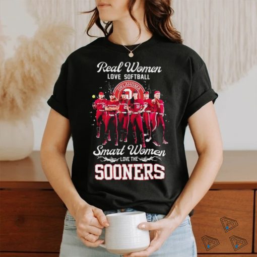 Real Women Love Softball Smart Women Love The Oklahoma Sooners Shirt