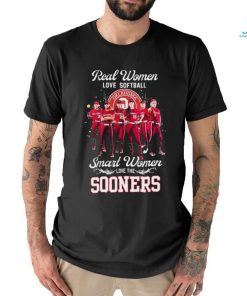 Real Women Love Softball Smart Women Love The Oklahoma Sooners Shirt