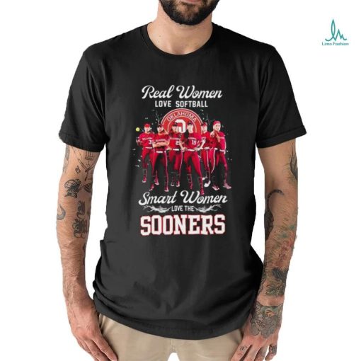 Real Women Love Softball Smart Women Love The Oklahoma Sooners Shirt