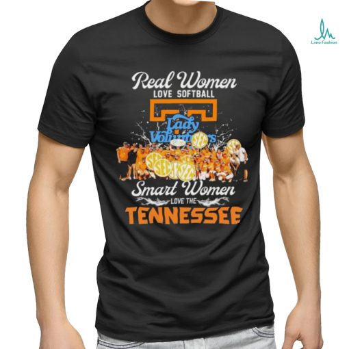 Real Women Love Softball Smart Women Love The Tennessee Lady Vols Shirt