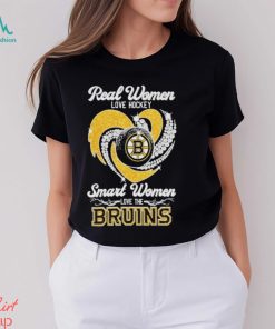 Real Women love hockey smart women love the Bruins Diamond Logo 2024 Shirt