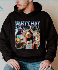 Reallylittlecat party hat cat shirt