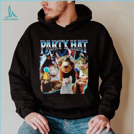 Reallylittlecat party hat cat shirt