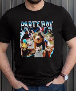 Reallylittlecat party hat cat shirt