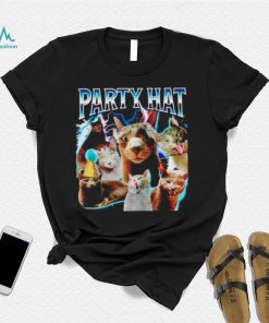 Reallylittlecat party hat cat shirt