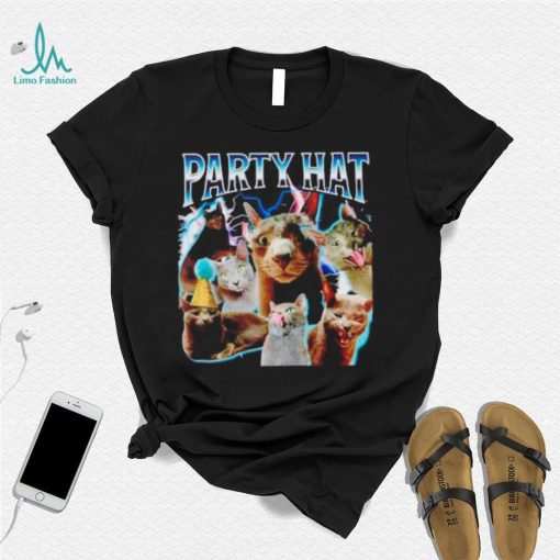 Reallylittlecat party hat cat shirt