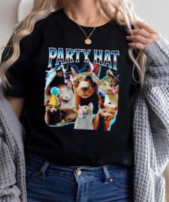 Reallylittlecat party hat cat shirt