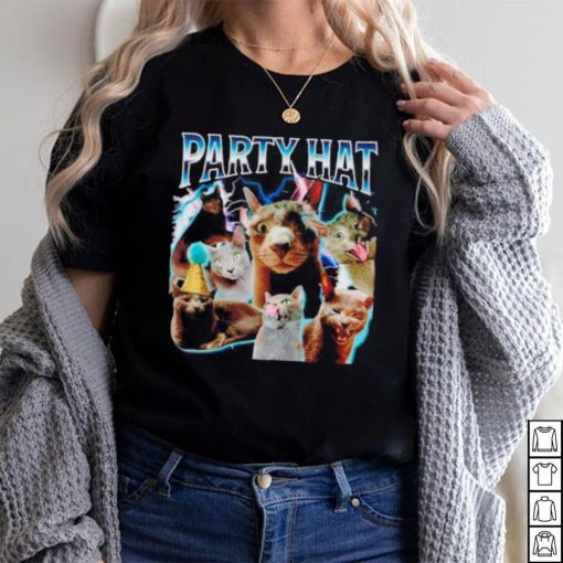 Reallylittlecat party hat cat shirt