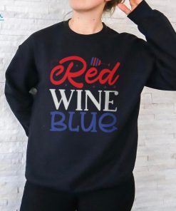 Red Wine Blue 4Th Of July Wine Red White Blue Wine Glasses Unisex T Shirt