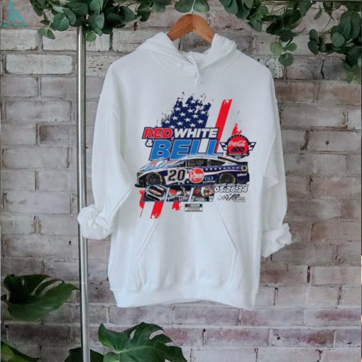 Red white and Christopher Bell 2024 Charlotte Motor Speedway Coca Cola 600 race win shirt