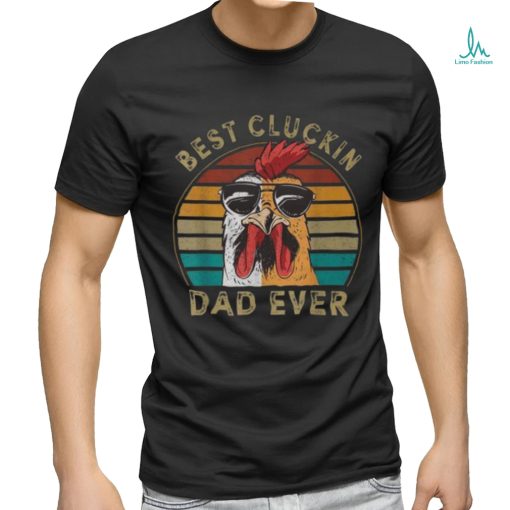 Retro Best Cluckin Dad Ever Chicken Dad Rooster Father V2 Long Sleeve T Shirt