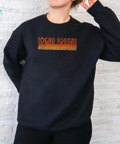Retro Grunge Logan Square Chicago T Shirt