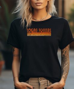 Retro Grunge Logan Square Chicago T Shirt