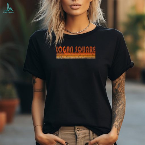 Retro Grunge Logan Square Chicago T Shirt