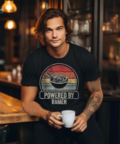 Retro Vintage Powered By Ramen Ramen Lover T Shirt