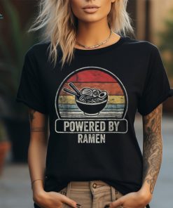 Retro Vintage Powered By Ramen Ramen Lover T Shirt