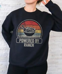 Retro Vintage Powered By Ramen Ramen Lover T Shirt