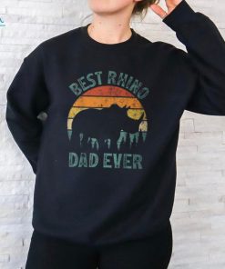 Rhino Vintage Best Rhino Dad Ever Father’s Day T Shirt
