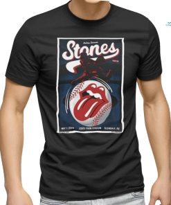 Rolling Stones Hackney Diamonds Tour Poster For The Glendale AZ Second Night Show At State Farm Stadium Baseball Themed 24 May 7 2024 Shirt