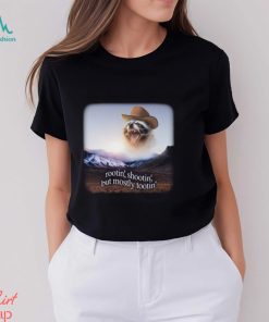 Rootin' Shootin' But Mostly Tootin' Raccoon Cowboy Shirt