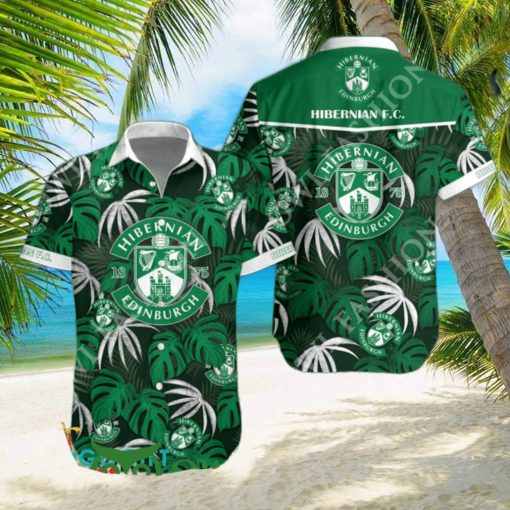 SPFL Championship Hibernian F.C. Tropical Vibe Hawaiian Shirt